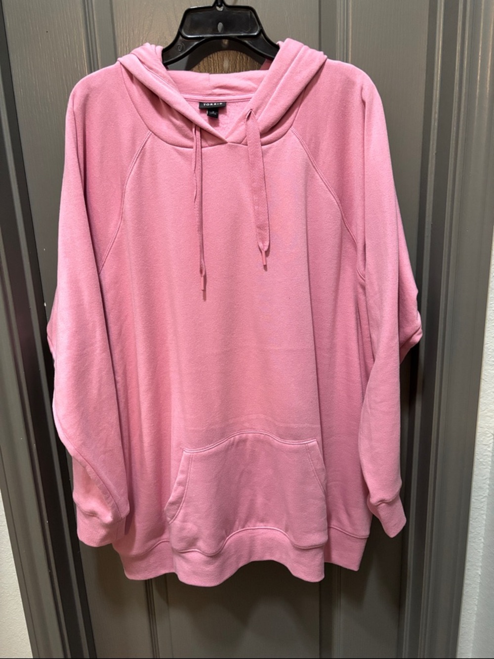 Pink Fleece Hooded Pullover